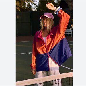 free people movement perfect ten zip up colorblock jacket